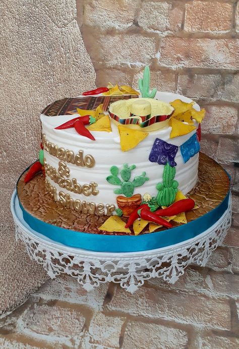 Mexican Party Cake, Mexican Fiesta Cake, 50th Birthday Cakes For Men, Spanish Party, Mexican Birthday Parties, Fiesta Cake, Birthday Fiesta, Fiesta Birthday Party, Mexican Birthday