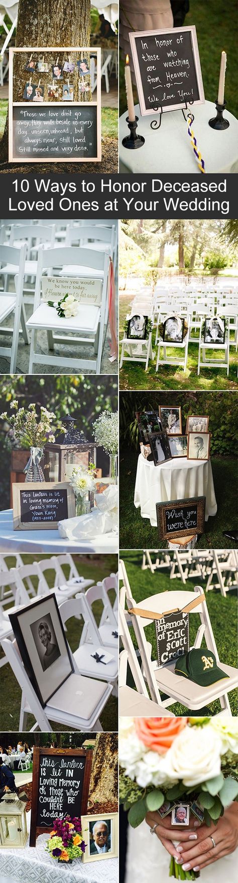 unique ways to honor deceased loved ones at your wedding Memory Table Wedding, Wedding Ceremony Ideas, Lost Loved Ones, Unique Wedding Ideas, Boda Mexicana, Wedding Memorial, Trendy Wedding, Here Comes The Bride, Wedding Themes