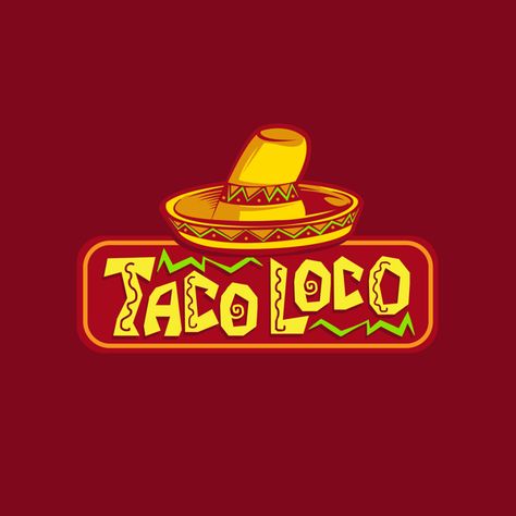 Taco Restaurant Logo, Mexican Logo, Taco Design, Mexican Restaurant Design, Taco Restaurant, Food Business Ideas, Food Cart Design, Mexican Tacos, Illustrator Design Tutorial