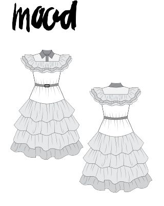 Wednesday Addams Dress Pattern, Wednesday Addams Dancing, Sewing Workspace, Halloween Gown, Mood Patterns, Sewing Patterns Free Beginner, Wednesday Dress, Mood Sewciety, Dress Sewing Patterns Free