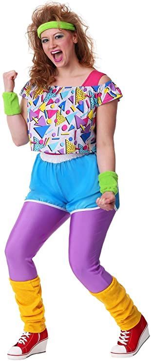 Women's Plus Size Work It Out 80's Costume #afflink 80s Costume Women, 80s Outfits Party, Plus Size 80s, 80's Costume, 80s Outfits, 80s Costume, Plus Size Work, Costume Women, 80s Outfit