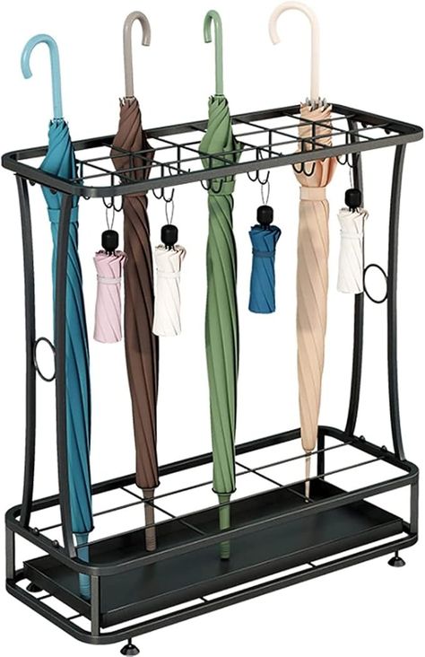 Amazon.com: bimiti 21-Slot Umbrella Stand with Removable Drip Tray Umbrella Holder with 24 Hooks Umbrella Rack Storage Free Standing Decor for Home Office Entry Hallway Indoor-Black : Home & Kitchen Umbrella Rack, Commercial Umbrellas, Office Entry, Small Umbrella, Offset Patio Umbrella, Large Umbrella, Umbrella Holder, Entry Hallway, Rusty Metal