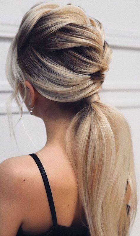 Braided ponytail If you love braids and ponytail, here we both style for you. Our pick could just be the hairstyle that you are looking... Trend Hairstyle, Stylish Ponytail, Triangle Hair, Long Hairstyle Ideas, Pageant Hair, Geometric Hair Clip, Sleek Ponytail Hairstyles, Big Braids, Mohawks