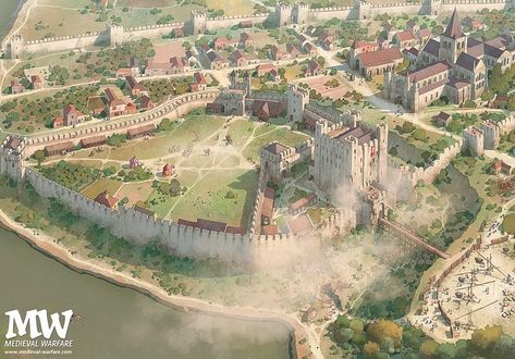 Castle Siege, Rochester Castle, Medieval Warfare, Welsh Castles, City Layout, Medieval Ages, Castles In England, Medieval Life, Castle Designs