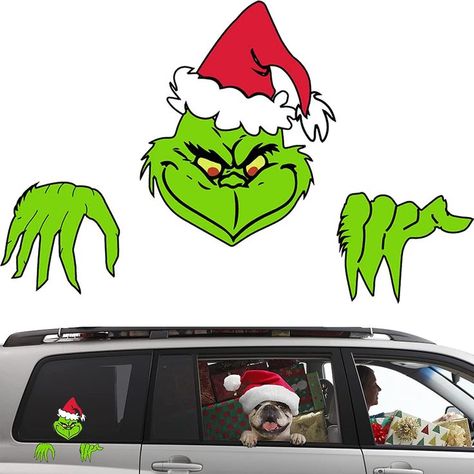 https://amzn.to/3hfXwyF The Grinch Cartoon, Decorations For Car, Cute Christmas Cartoon, Funny Decorations, Christmas Car Decorations, Holiday Car, Funny Car Decals, Stickers For Cars, Holiday Cartoon