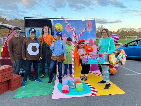 Our Trunk or Treat idea for 2023 was Wreck it Ralph. I had a great time creating and painting all of the parts and piece of this! Vanellope's Car was by far my favorite piece I have created for an event yet! Sugar Rush! Wreck It Ralph Trunk Or Treat, Church Trunk, Everything Pumpkin, Trunk Or Treat Ideas, Halloween Trends, Creepy Costumes, Halloween Traditions, Treat Ideas, Wreck It Ralph