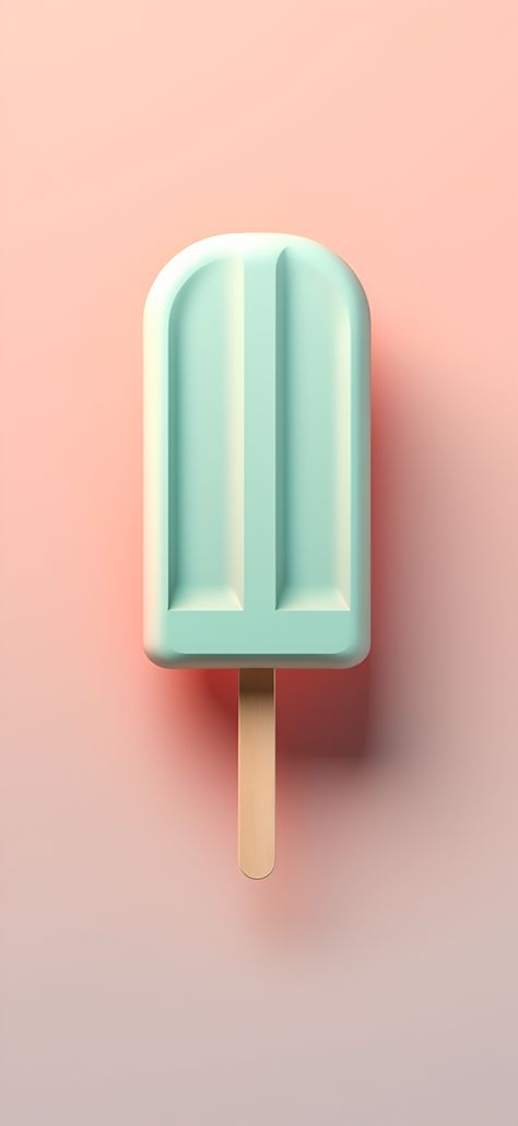 High-definition image of a peach and teal popsicle on a soft peach colored background. Peach Background Aesthetic, Popsicle Wallpaper, Refreshing Aesthetic, Summer Aesthetic Wallpaper, Popsicle Art, Pastel Color Wallpaper, Simplistic Wallpaper, Aesthetic Objects, Peach Background