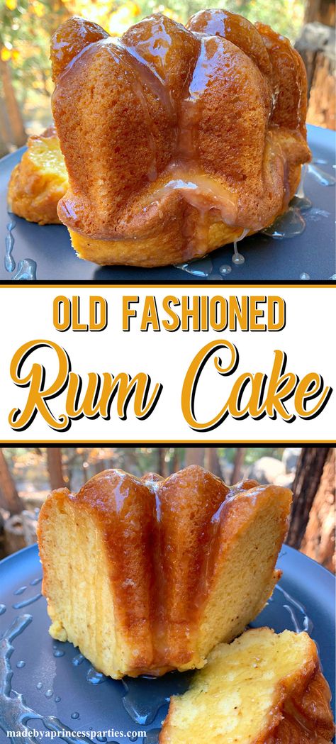 Rum Soaked Cake, Rum Cake Recipe Easy, Soaked Cake, Cake Mix Recipes Homemade, Cake Glaze, Yellow Cake Mix Recipes, Kraken Rum, Rum Cake Recipe, Cake Mix Desserts