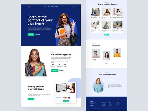 Website Design E Learning Website Design, Web Design School, Learning Website Design, E-learning Design, Landing Page Ui, Ui Website, Being Different, School Website, Website Redesign