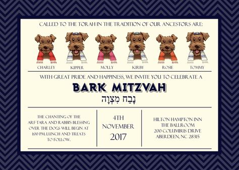 Bark Mitzvah, Torah, Mochi, Ballroom, Hanukkah, Invitation Template