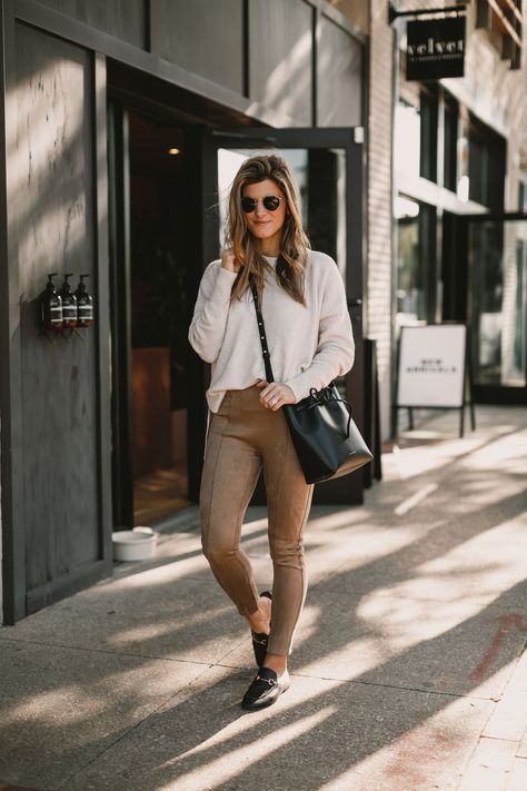 Brown suede skirt