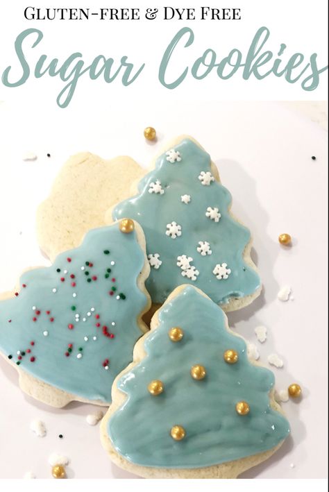 3 frosted gluten free dye free cookies on white plate Dye Free Christmas Cookies, Easiest Christmas Cookies, Cut Out Sugar Cookies, Frosted Sugar Cookies, Cut Out Sugar, Renovation Diy, Flower Christmas, Cake Flower, Sugar Cookie Frosting