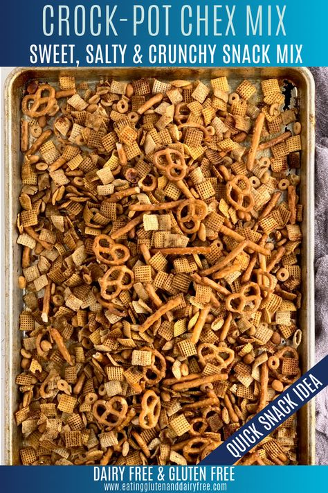 Gluten Free Finger Desserts, Gluten Free Chex Mix Recipes, Teen Snacks, Chex Mix Crock Pot, Gluten Free Snack Mix, Chex Mix Ingredients, Gluten Free Worcestershire Sauce, Gluten Free Chex, Sweet Chex Mix