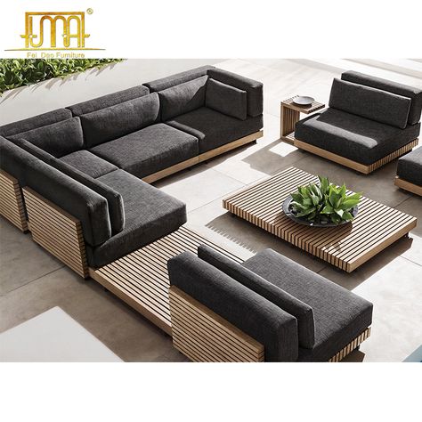 Luxury Patio, Luxury Patio Furniture, Outdoor Patio Sectional, Teak Patio Furniture, Modern Outdoor Patio, Outdoor Luxury, Luxury Dining Chair, Corner Sofa Design, Patio Conversation Sets