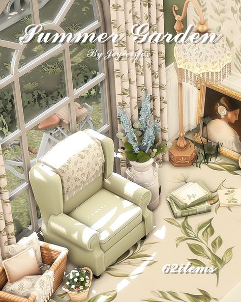 Joyce Sims, Sims 4 Cc Furniture, Living Room Green, Sims 4 Build, Hello Hello, Minecraft Designs, Sims 4 Houses, Cottage Living, Sims 4 Cc Finds