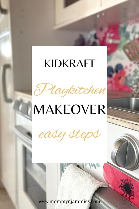 Remodeling this Kidkraft Play Kitchen was absolutely fun! Diy Kids Kitchen Makeover, Diy Play Kitchen For Older Kids, Play Kitchen Makeover Kidkraft, Kidkraft Corner Kitchen Makeover, Diy Kids Kitchen Ideas, Play Kitchen Sign, Kids Kitchen Makeover, Kidcraft Kitchen, Diy Kids Play Kitchen