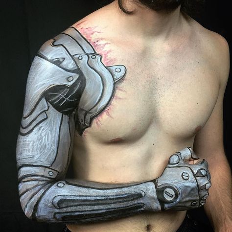 Fullmetal Alchemist by Jody Steel.  Stay tuned for a new timelapse drawing video this Saturday!  #fullmetalalchemist #fma #automail #drawing #tattoo #bodyart by artistjodysteel Infinity Gauntlet Tattoo, Gauntlet Tattoo, Edward Elric Fullmetal Alchemist, Mechanic Tattoo, Infinity Gauntlet, Edward Elric, Full Sleeve Tattoo, Steel Art, Anime Tattoos