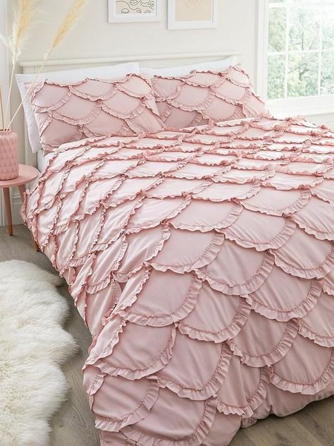 Mermaid Bedroom, Budget Interior Design, Double Duvet Covers, Master Decor, Double Duvet, Girl Bedroom Designs, Single Duvet Cover, Scallop Edge, Hotel Collection