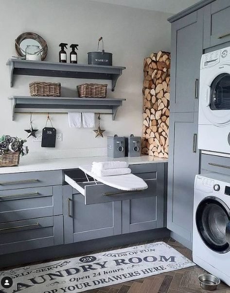 Ikea Laundry, Ikea Laundry Room, Utility Room Storage, Small Utility Room, Utility Room Designs, Laundry Room Hacks, Stylish Laundry Room, Dream Laundry Room, Laundry Room Renovation