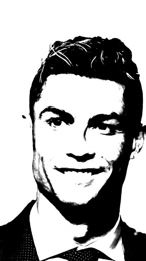 #cristiano #cristianoronaldo #ronaldo #CR7 #goat Ronaldo Black And White Drawing, Ronaldo Stencil Art, Ronaldo Art Drawing, Cr7 Drawing, Football Drawing, Shadow Drawing, Color Portrait, Children Sketch, Drawing People Faces