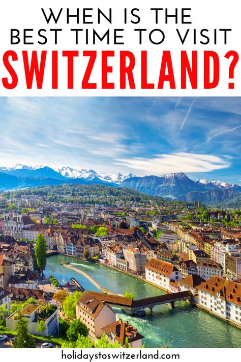 When is the best time to visit Switzerland? // Planning a trip to Switzerland but unsure which month you should visit? This guide shares the pros of cons of traveling to Switzerland in the different seasons to help you determine the best time to visit Switzerland for you. Click to read: When is the best time to visit Switzerland? #switzerland #travel #swiss #tips #vacation Switzerland Travel Itinerary, Switzerland Travel Guide, Switzerland Itinerary, Swiss Travel, Visit Switzerland, Interlaken, European Vacation, Switzerland Travel, Visit Europe