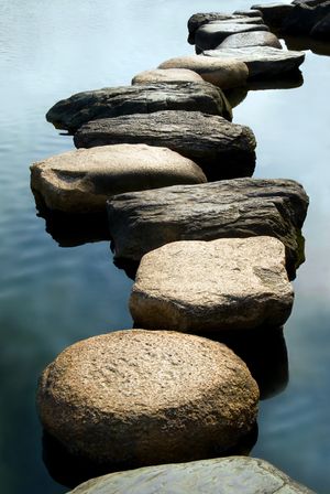 Every charitable act is a stepping stone toward heaven.   Henry Ward Beecher Piscina Rectangular, Gravel Walkway, Backyard Walkway, Stone Pathway, Zen Garden, Stone Rocks, Garden Paths, The Shape, Stone Art