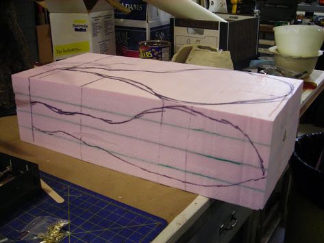 Materials Monday - Insulation Foam ~ Fake 'N Bake Blog Foam Board Projects, Foam Sculpture, Foam Insulation Board, Foam Glue, Fake Wood, The Pink Panther, Paint Prep, Foam Boards, Best Glue