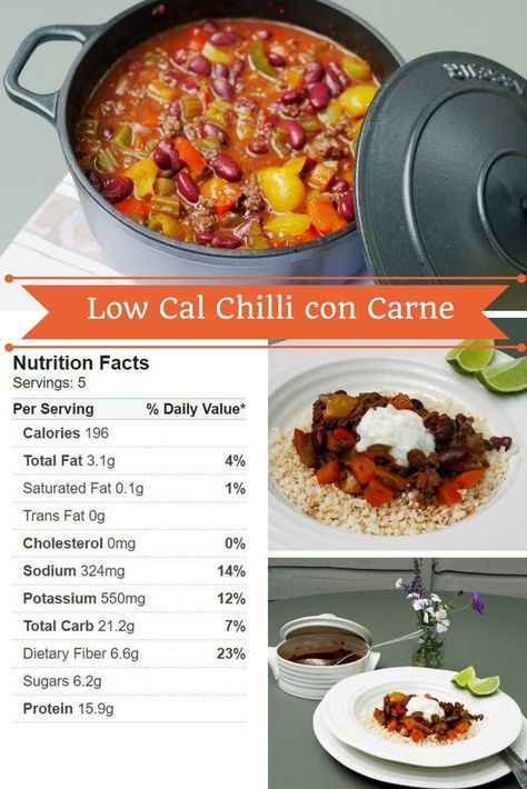 Low Cal Chilli con Carne Recipe Low Calorie Chilli, Homade Chili, Healthy Chilli Con Carne, Slow Cooker Chilli Con Carne, Vegetable Chilli, Healthy Chilli, High Protein Diet Recipes, Slow Cooker Chilli, Chilli Con Carne Recipe