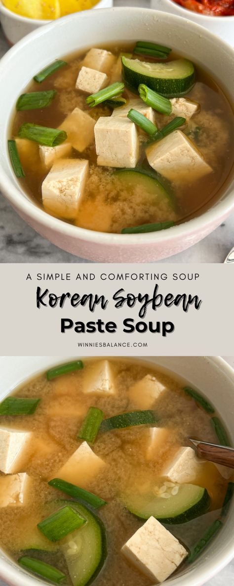 Soybean Paste Soup, Korean Soup Recipes, Doenjang Jjigae, Korean Stew, Easy Tartar Sauce, Kim Chee, Easy Korean Recipes, Soybean Paste, Class Board