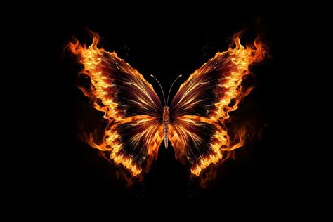 Butterfly fire butterfly burning. AI generated Image by rawpixel. | premium image by rawpixel.com / Chalr Fire Butterfly Tattoo, Butterfly On Fire, Burning Butterfly, Flaming Butterfly, Fire Butterfly, Image Of Butterfly, Teal Wallpaper Iphone, Wallpaper Fire, Bright Butterfly