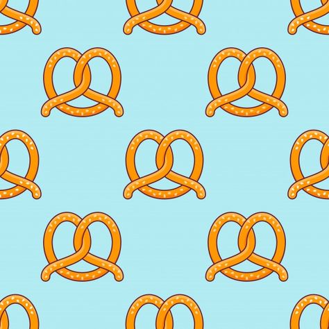 Seamless pattern with pretzel. | Premium Vector #Freepik #vector #pattern #food #wallpaper #bread Food Wallpaper, Neon Wallpaper, Pattern Seamless, Vector Pattern, Seamless Pattern, Peace Symbol, Premium Vector, Seamless Patterns, Graphic Resources