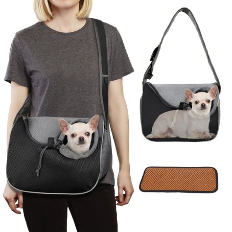 YUDODO Large Pet Dog Sling Carrier Travel Hands-Free Puppy Pouch Carriers with Bottom Breathable Reflective Safe Dog Crossbod Dog Carrier Pattern, Dog Pouch, Dog Carrier Sling, Puppy Carrier, Pet Sling, Free Puppies, Dog Sling, Dog Carrier Bag, Sling Carrier