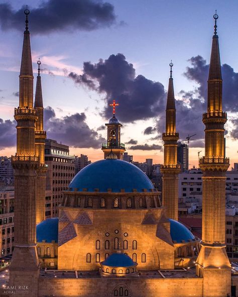 United We Stand, Divided We Fall ✝️☪️ Beirut Downtown Beirut Downtown, Lebanon Culture, City Sunset, Classic Building, Beirut Lebanon, United We Stand, Sacred Places, Dream Holiday, Beirut