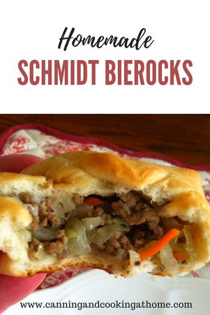 Schmidt Bierocks - CANNING AND COOKING AT HOME Cabbage Pockets Recipes, Cabbage Burgers Recipes, Cabbage Burger, Bierocks Recipe Easy, Cabbage Burgers, Runzas Recipe, Bierocks Recipe, Chicken Stuffing Casserole, German Food Authentic