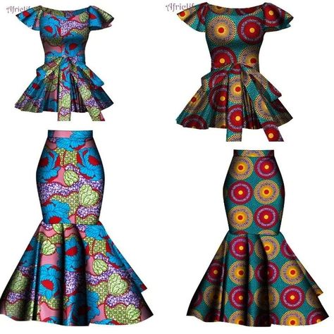 Nice 2 pieces flare dress for ladies for your roaming on holidays and occasions. | Flare skirt, African wear for ladies, Pretty dresses for kids African Wear For Ladies, African Wear For Women, Plus Size Party, Long African Dresses, African Print Dress Ankara, Best African Dresses, African Fashion Skirts, African Print Dress Designs