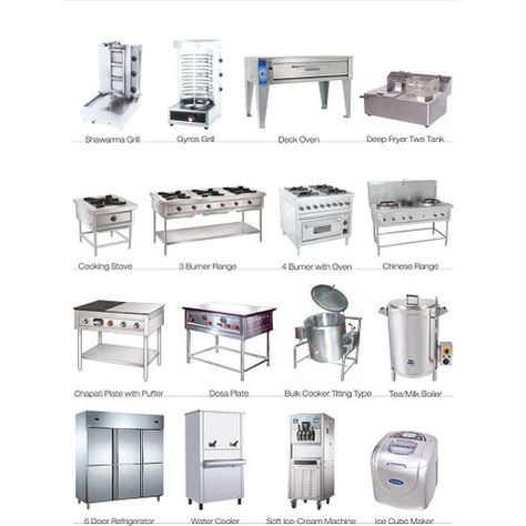 Commercial Kitchen Equipment Modern Kitchen Equipment, Foodtrucks Ideas, Restaurant Kitchen Equipment, Restaurant Kitchen Design, Bar Restaurant Design, Commercial Kitchen Design, Architecture Restaurant, Kitchen Technology, Bakery Kitchen