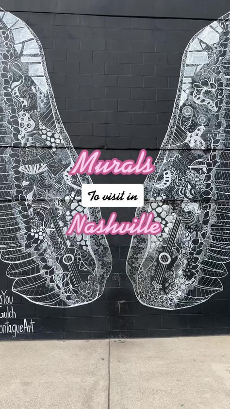 Murals to visit in Nashville: What Lifts You Wings #nashville #nashvillemurals #nashvillethingstodo #visitnashville #instagrammable #thegulchnashville Nashville Things To Do, Nashville Murals, Visit Nashville, Nashville, Mural, Lifestyle