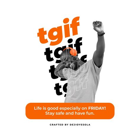 TGIF Tgif Design, Posters Design, Tgif, Media Design, Social Media Design, Life Is Good, Poster Design, Social Media, Good Things