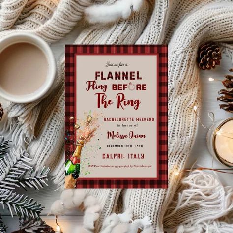 Flannel & fizz winter red & black bachelorette invitation | Zazzle Bachelorette Invitations, Bachelorette Party Invitations, Bachelorette Weekend, Bachelorette Party, Party Invitations, Black And Red, Wedding Invitations, Stationery, Red