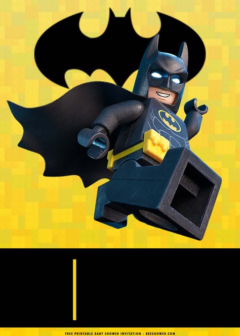 Get (FREE Printable) - Lego Batman Baby Shower Invitation Templates #free #freeinvitation2019 #birthday #disney #invitations #invitationtemplates Lego Batman Birthday Party, Lego Batman Birthday, Batman Baby Shower, Batman Invitations, Printable Lego, Batman Baby, Princess Baby Shower Invitation, Batman Theme, Baby Batman