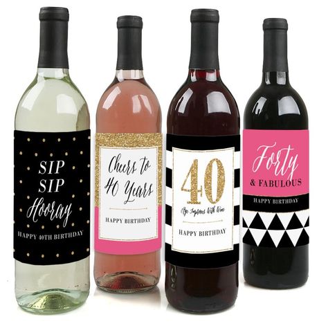 Birthday Wine Bottle Labels, Birthday Wine Bottles, Wine Bottle Stickers, Wine Bottle Label, Wine Stickers, Happy 60th Birthday, Wine Bottle Gift, Birthday Wine, Birthday Gift For Women