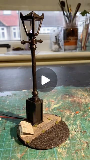 22K views · 2.9K likes | Miniature Model Making on Instagram: "Making a miniature working Victorian lamp post!!  #miniature #lamp #victorian #handmade #reelsart" Diorama Lamp, Miniature Model Making, Miniature Lamp, Victorian Lamp, Victorian Lamps, Miniature Models, Fairy Garden Crafts, Miniature Diy, Miniatures Tutorials