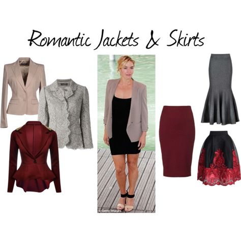 Romantic Jackets & Skirts by expressingyourtruth on Polyvore featuring Dolce&Gabbana, Lipsy and Chicwish Kibble Romantic, Fashion Styles Types, Romantic Clothing Style, Kibbe Style, Concept Wardrobe, Romantic Kibbe, Style Essence, Kibbe Romantic, Romantic Clothing