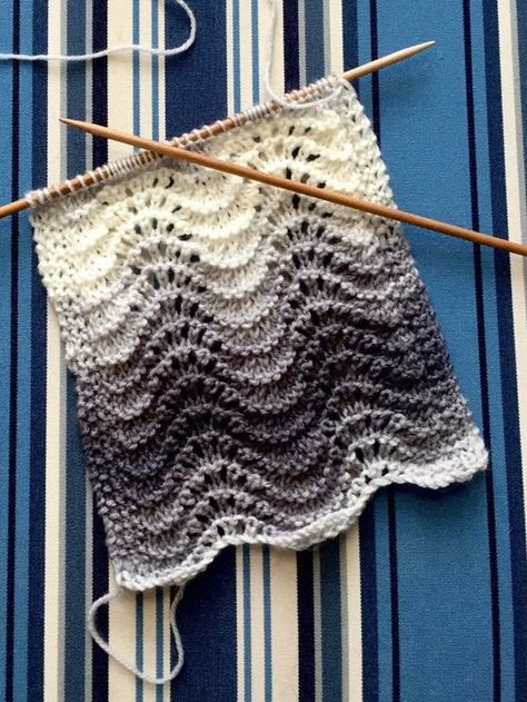 Old Shale Scarf knitting project by Barbara E | LoveKnitting Old Shale Knitting Pattern, Easy Scarf Knitting Patterns, Prayer Shawl Patterns, Knitting Scarves, Summer Knitting Patterns, Chevron Scarves, Knit Shawls, Knitting Patterns Free Scarf, Linen Stitch