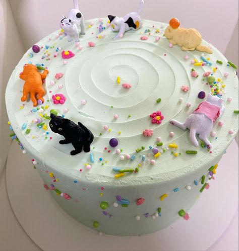 Kitty Cat Cake Cat Theme Cake Kid Birthdays, Cat Party Cake, Calico Cat Cake, Rainbow Cat Cake, Cat Sheet Cake, Cat Shaped Cake, Kitty Cakes Birthdays, Cute Cat Cakes, Cat Birthday Cake For Kids