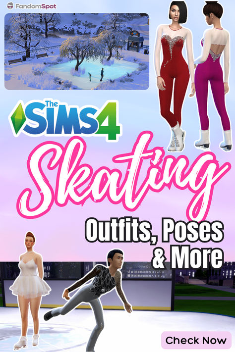 Custom CC and poses for ice skating in The Sims 4 Ice Skates Sims 4, Sims 4 Skating Poses, Ice Skating Outfit Sims 4, Sims 4 Figure Skater Cc, Sims 4 Cc Figure Skating Dress, Sims 4 Belly Dancer, Sims 4 Figure Skating Mod, Sims 4 Ice Skating Pose, Sims 4 Ice Skating Dress