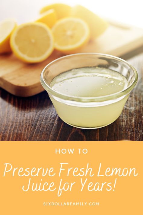 Fresh lemon juice has a flavor like no other and can be used in homemade cleaners and DIY beauty products, but what if you don't use it that often? Preserve it! Canned Lemon Juice, Canning Fresh Lemon Juice, Canning Lemon Juice, Fresh Lemon Recipes, Homestead Skills, Dried Spices, Homesteading Life, Storing Lemons, Lemon Juice Uses