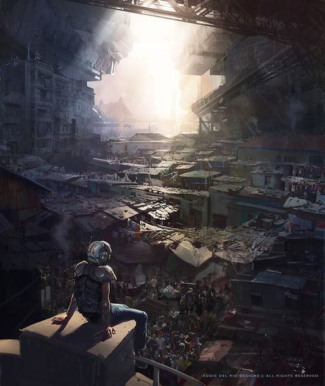 ArtStation - Taking in the view, Eddie Del Rio Post Apocalyptic Art, Bg Design, Concept Art World, Skull Island, Cyberpunk City, Arte Cyberpunk, 다크 판타지, Futuristic Art, Futuristic City