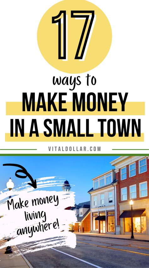 17 Ways to Make Money in a Small Town Small Town Business Ideas, Starting Small Business, Unique Jobs, Amazon Jobs, Night Jobs, Jobs For Teens, Online Jobs From Home, Money Making Jobs, Make Extra Money