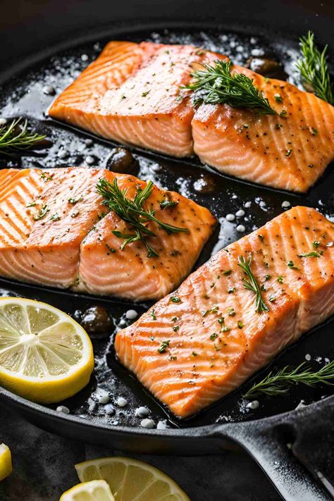 Learn how to cook salmon for perfect results every time. Weather you're looking for salmon with skin on recipes or want to learn how to pan sear salmon with lemon butter sauce, there are several techniques that you need to know to not overcook your salmon. You'll learn how to cook salmon on stovetop as this is truly an easy way to cook salmon for tender salmon recipe, or skin on in a skillet or oven. How To Sear Salmon, Best Way To Make Salmon, How To Clean Salmon, How To Cook Salmon In A Pan, Cooking Salmon On Stove, How To Cook Salmon On The Stove, Cook Salmon In Oven, Salmon On Stove Top, Salmon In A Skillet